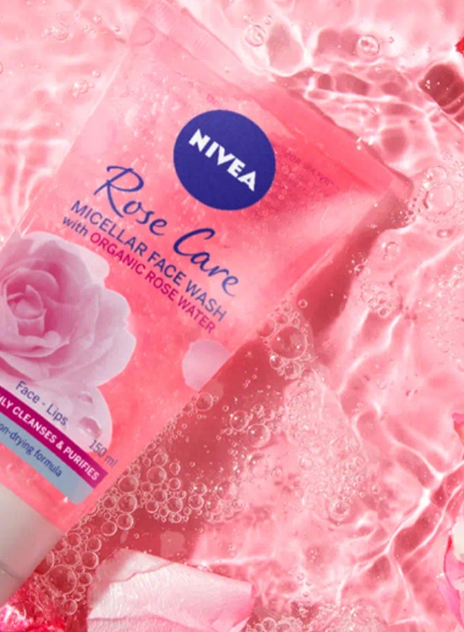 Nivea Pack Of 2 Micellar Rose Water Face Wash Rose 150ml  - Image 2