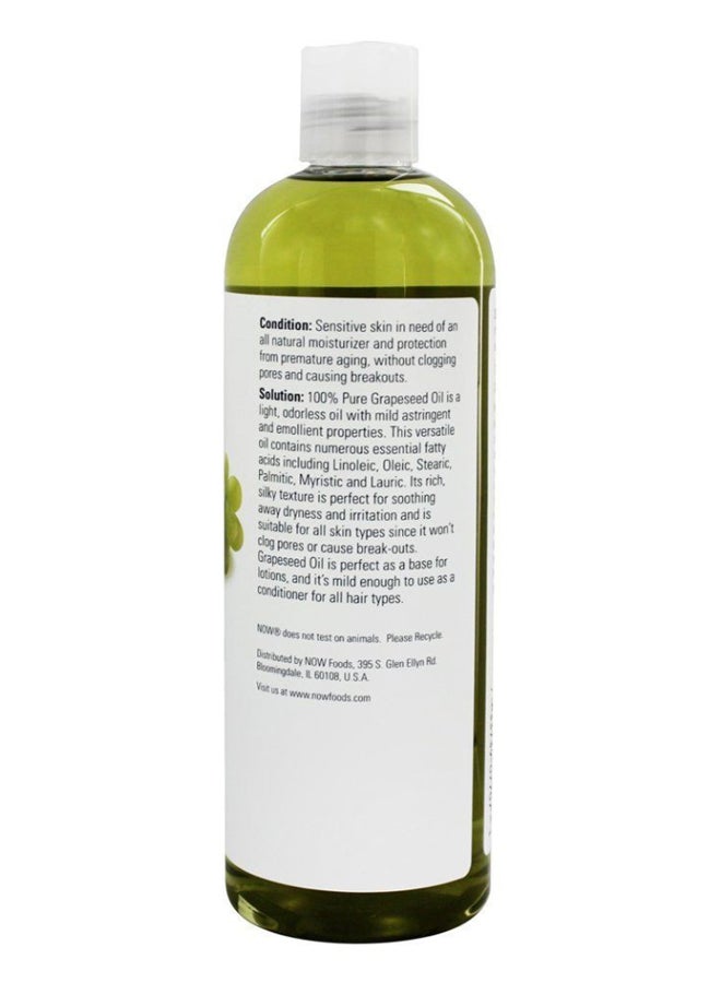 Now Foods Grapeseed Oil Green 473ml  - Image 2