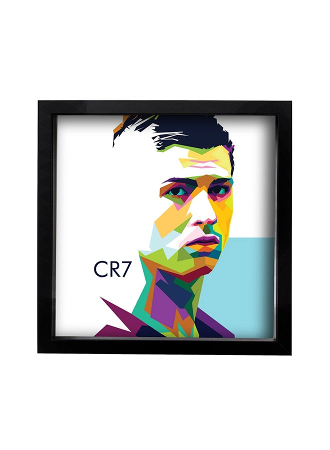 Cristiano Ronaldo Cr7 Illustration Poster With Frame Multicolour 25x25cm