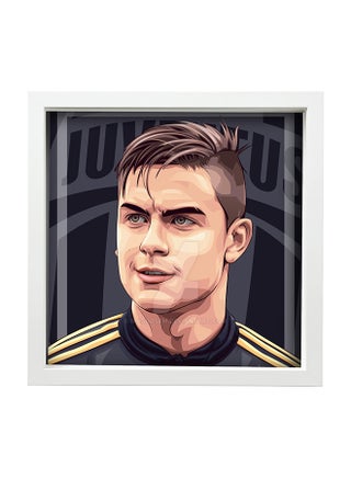 Paulo Dybala Juventus Illustration Poster With Frame Multicolour 25x25cm - v1616593567/N45340749A_1