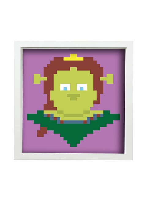 Fiona Of Shrek Pixel Art Poster With Frame Multicolour 25x25cm