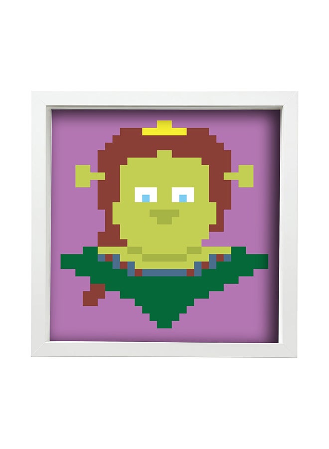 Boomah Accessories - Fiona Of Shrek Pixel Art Poster With Frame Multicolour 25x25cm - Image 1