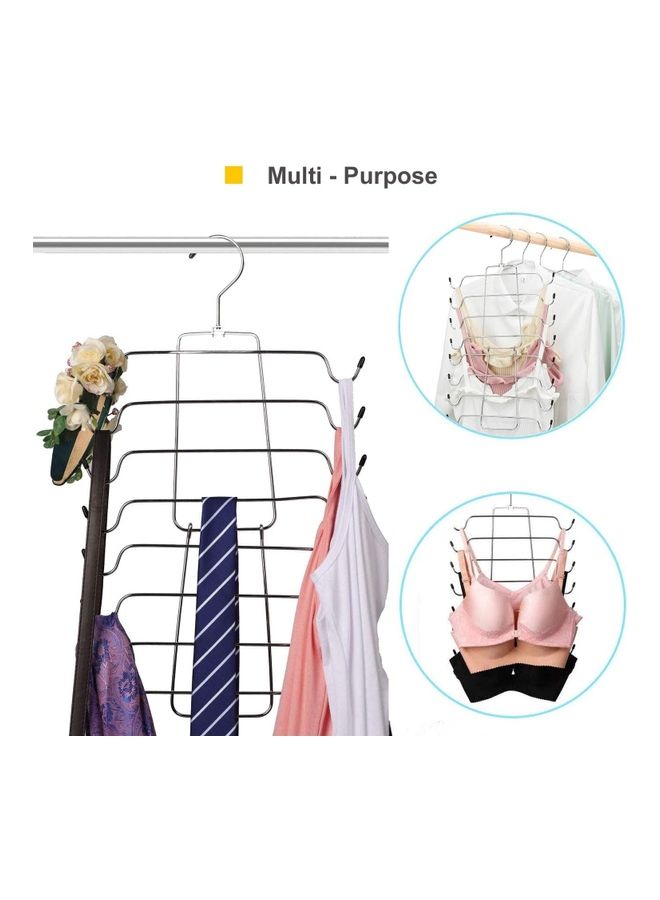 ISank Metal Folding Organizer Hangers Silver/Black - Image 2