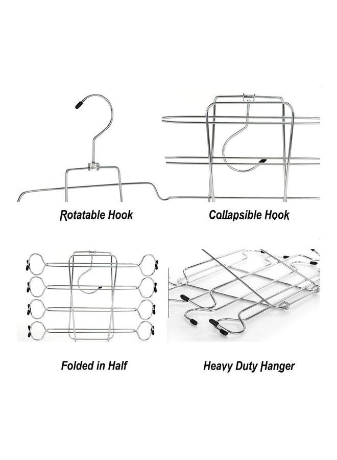ISank Metal Folding Organizer Hangers Silver/Black - Image 3