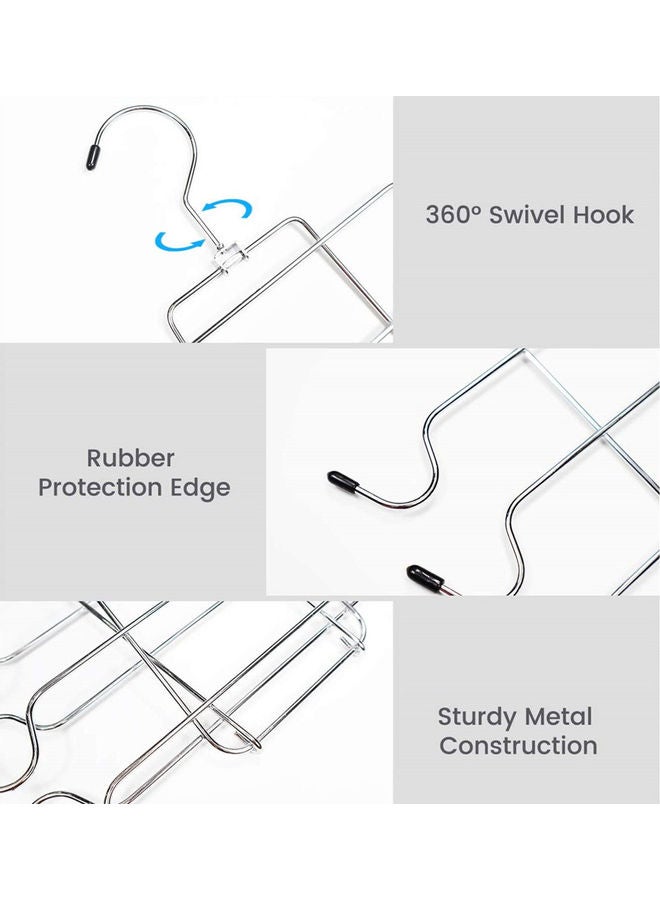 ISank Metal Folding Organizer Hangers Silver/Black - Image 4