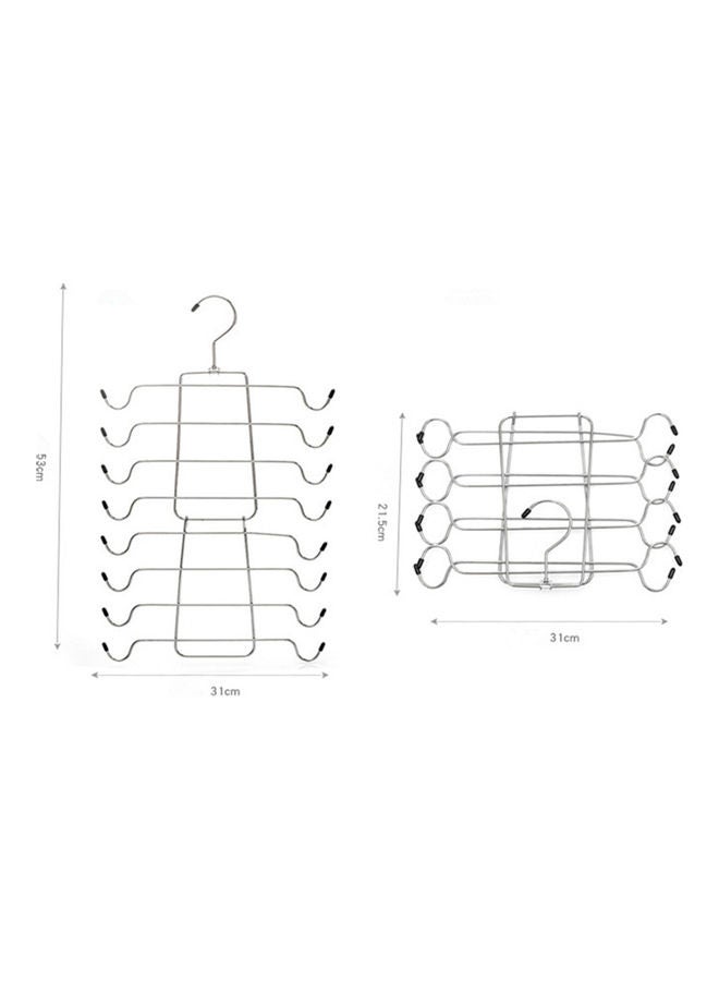 ISank Metal Folding Organizer Hangers Silver/Black - Image 5