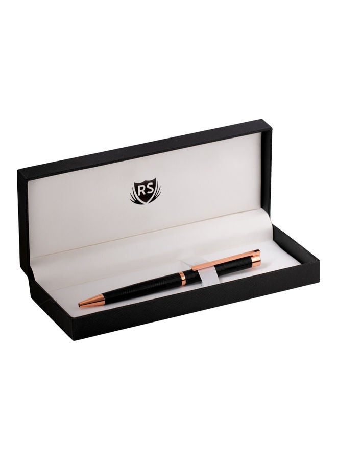 آر إس قلم مع علبة اسود/ذهبي وردي - Image 1