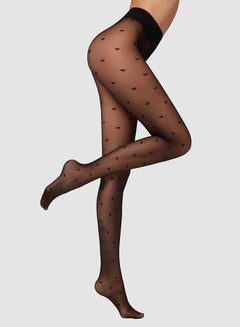 Calzedonia Heart Denier Sheer Tights Black  - Image 3