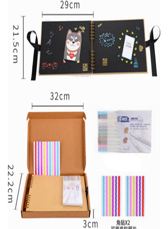 Generic Scrapbook Photo Album Set Multicolour 29x21.5cm  - Image 2