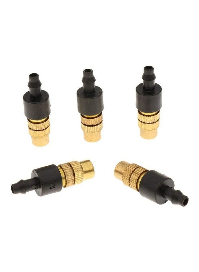 25-Piece Adjustable Sprayer Brass Atomizing Nozzle Gold/Black