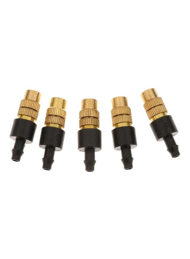 25-Piece Adjustable Sprayer Brass Atomizing Nozzle Gold/Black