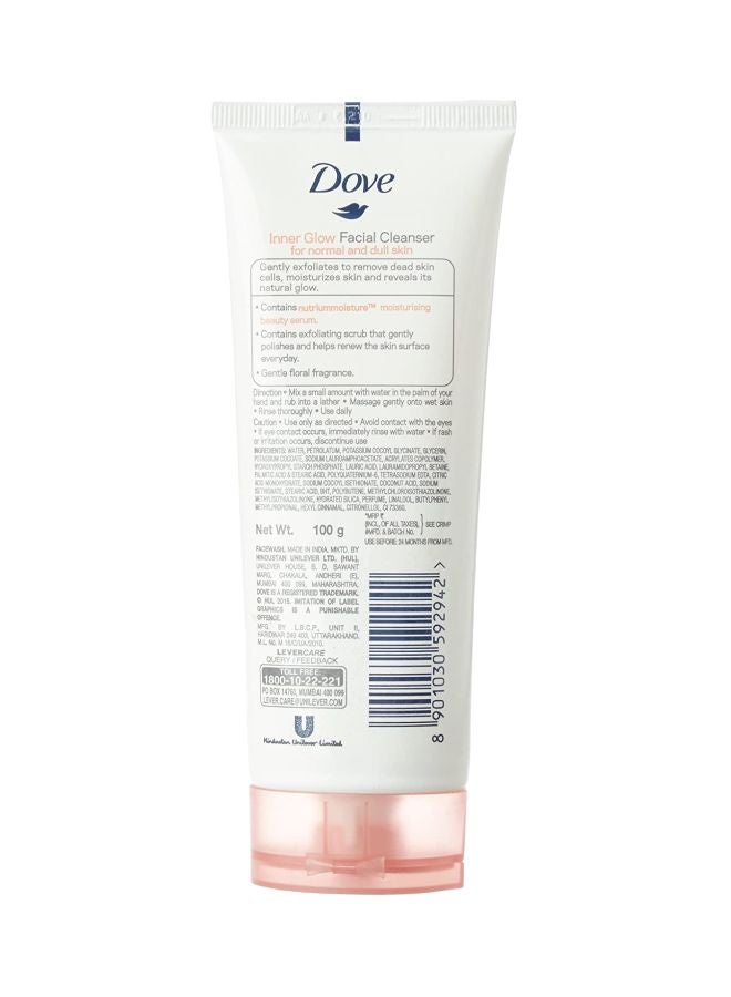 Dove Inner Glow Gentle Exfoliator Face Wash 100ml - Image 2