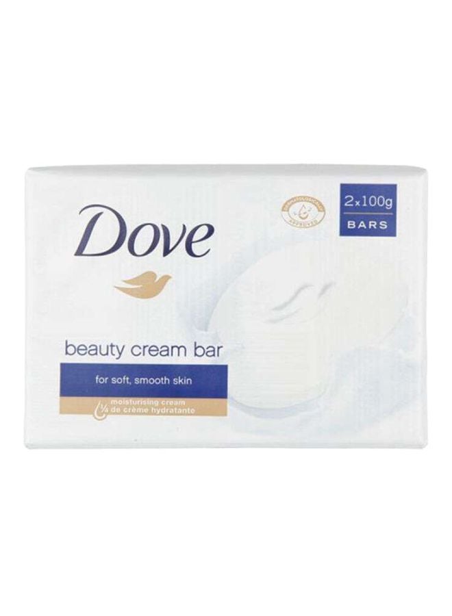 دوف مجموعة صابون الجمال مكونة من قطعتين أبيض 400جرام - Image 1