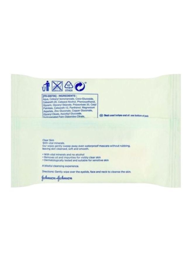 Johnson's - 25-Piece Daily Essentials Clear Skin Facial Cleansing Wipes 25ml - Image 1