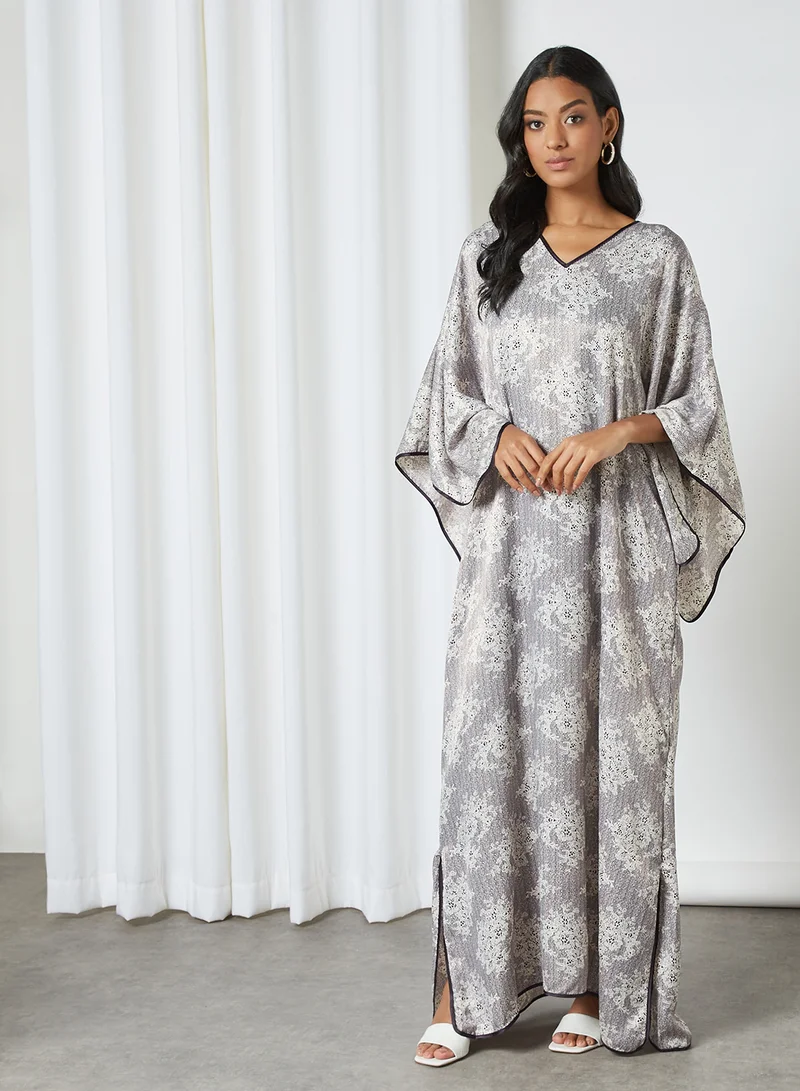 Coco Desert Printed Abaya Multicolour
