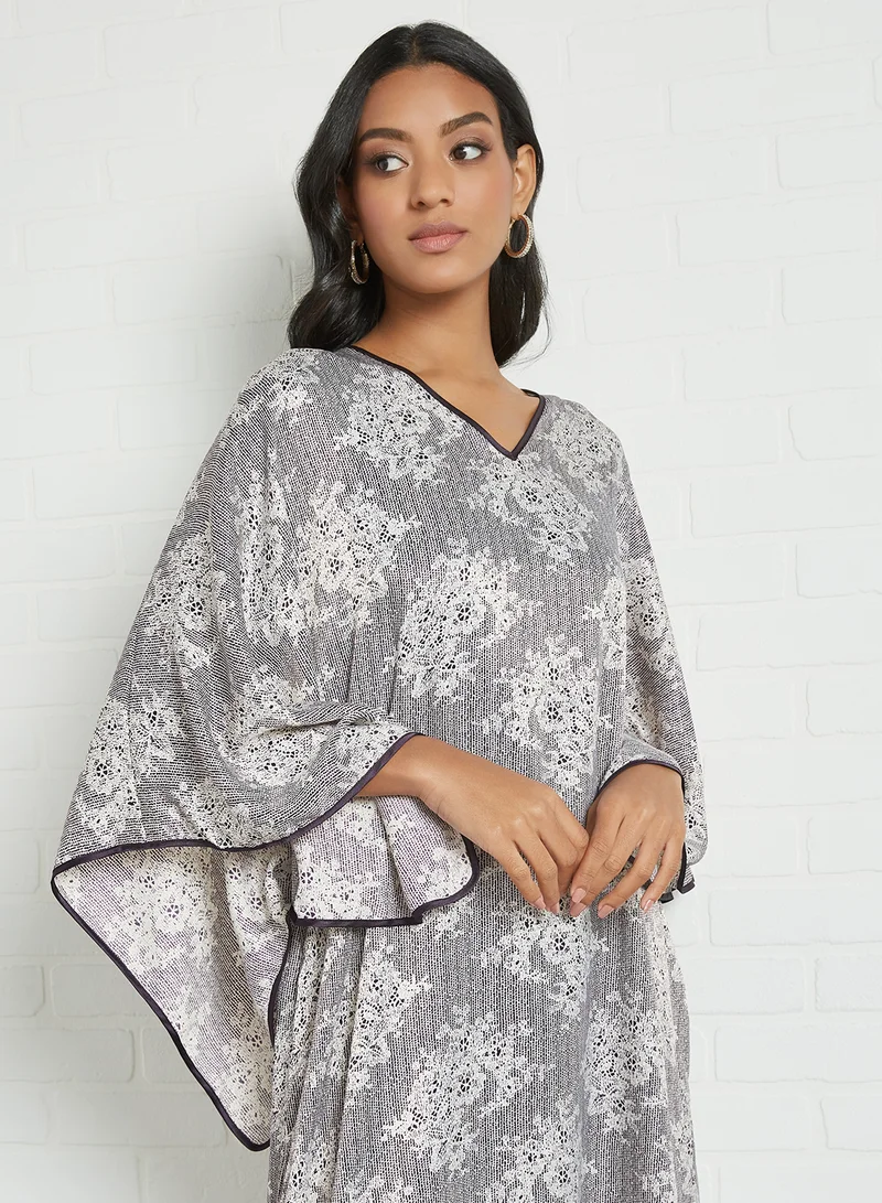Coco Desert Printed Abaya Multicolour