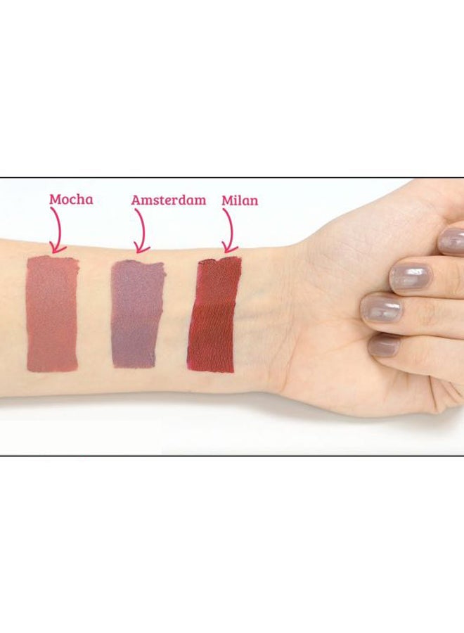 OFRA 3-Piece Long Lasting Liquid Lipstick Trio Set Pink/Brown/Beige - Image 2