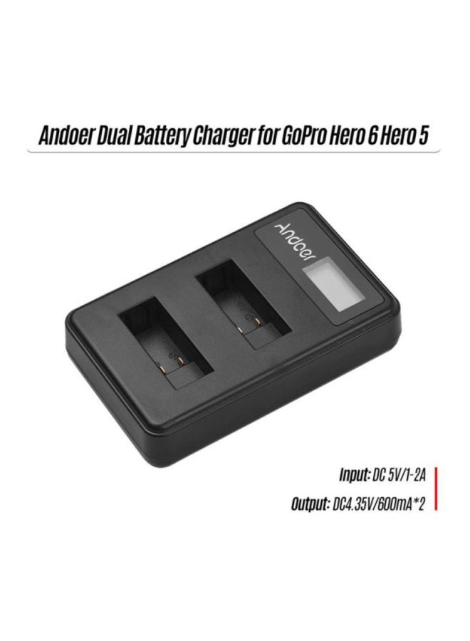 ANDOER Dual LCD Camera Battery Charger For LCD2-Gopro 5 Black - Image 2