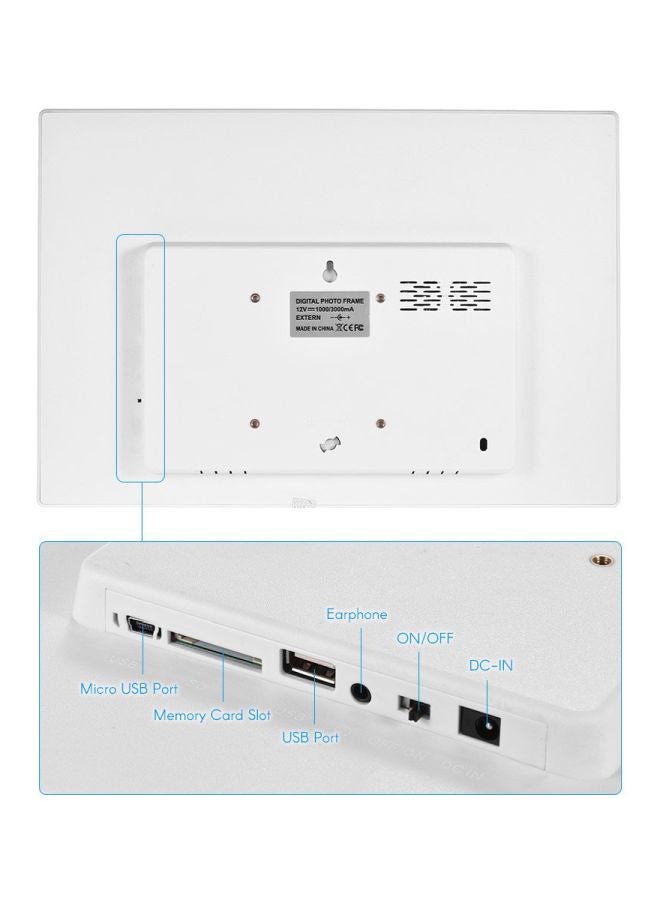 ANDOER 15 Inch Large Screen LED Digital Photo Frame With Motion Detection Sensor Touch Keys, Support Remote Control White  - Image 2