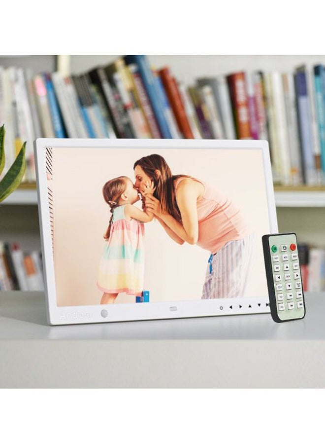 ANDOER 15 Inch Large Screen LED Digital Photo Frame With Motion Detection Sensor Touch Keys, Support Remote Control White  - Image 5