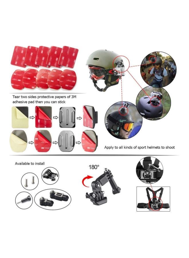 Ozone 25-In-1 Accessories For GoPro Hero 5/4 Set Black/Yellow/Red - Image 2