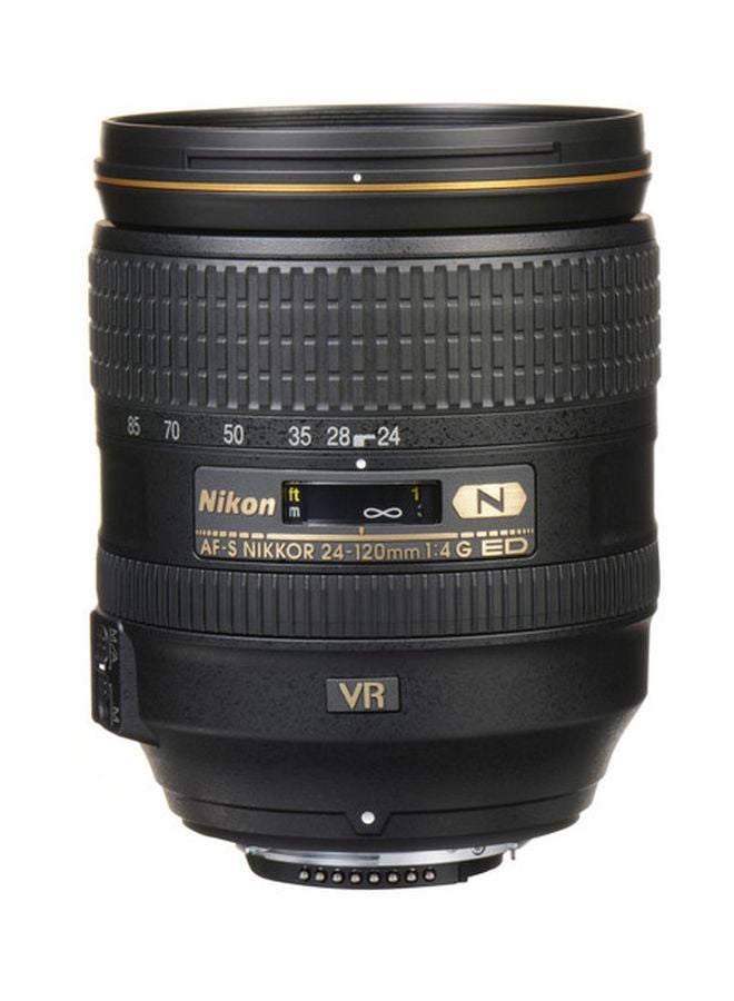 Nikon AF-S Nikkor 24-120mm F4G Ed VR Lens For Nikon Camera 3.31x4.06inch Black - Image 1