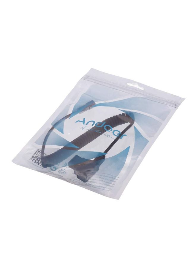 ANDOER D-Tap To Locking Power Cable For Blackmagic Pocket Camera Black/Silver - Image 3