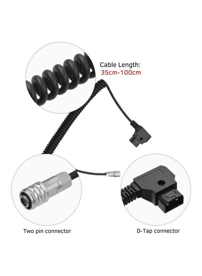 ANDOER D-Tap To Locking Power Cable For Blackmagic Pocket Camera Black/Silver - Image 4