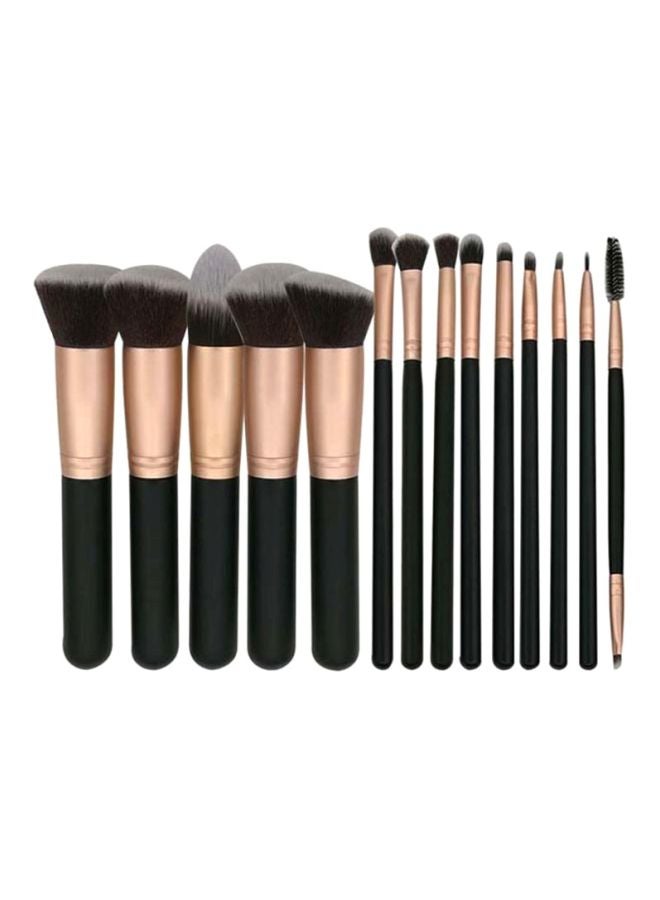 Sharpdo 14-Piece Makeup Brush Set Black/Rose Gold 