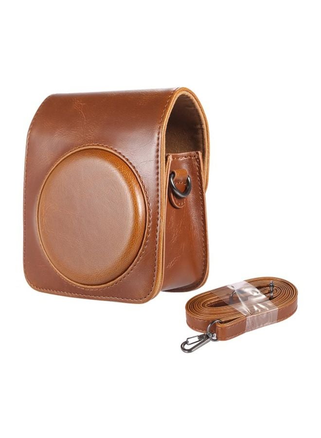 ANDOER PU Leather Camera Case Bag With Adjustable Shoulder Strap Brown  - Image 1