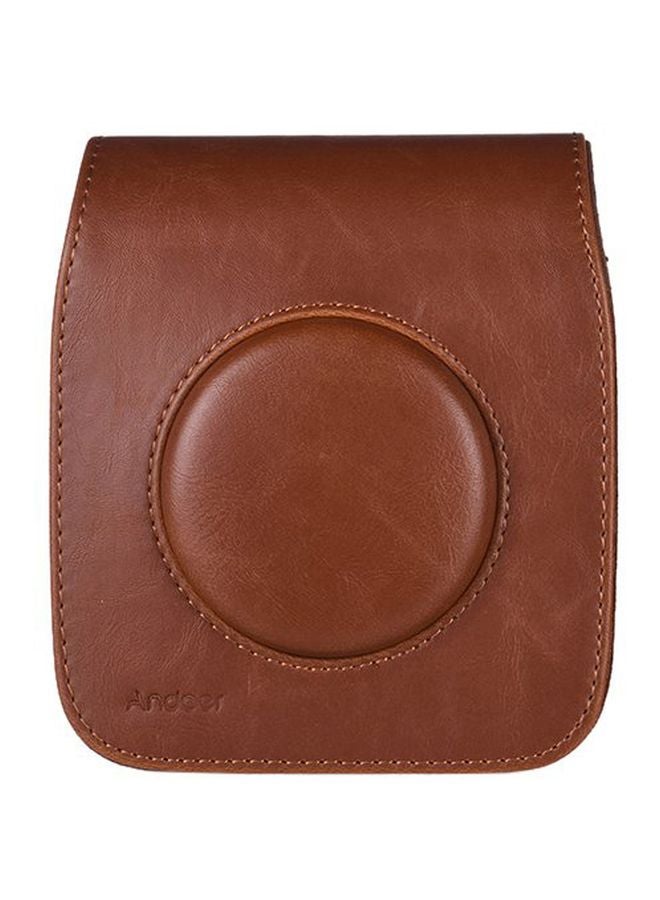 ANDOER PU Leather Camera Case Bag With Adjustable Shoulder Strap Brown  - Image 2