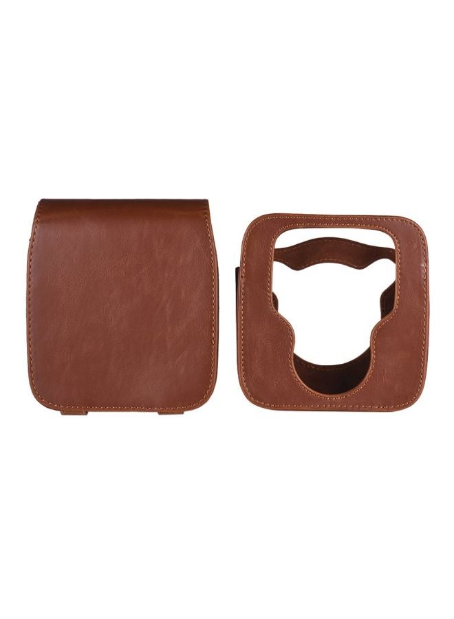 ANDOER PU Leather Camera Case Bag With Adjustable Shoulder Strap Brown  - Image 4