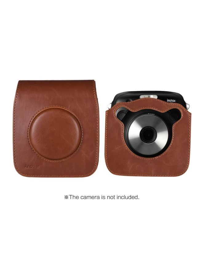 ANDOER PU Leather Camera Case Bag With Adjustable Shoulder Strap Brown  - Image 5