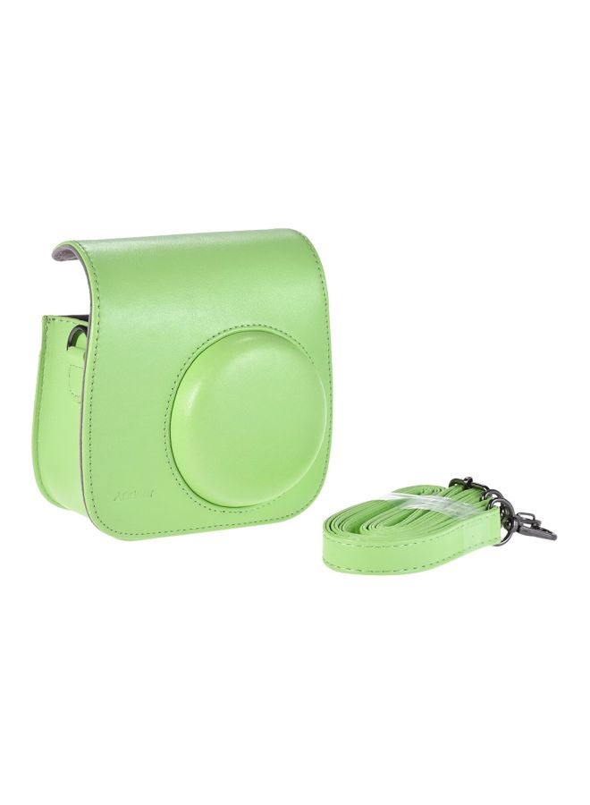 ANDOER PU Instant Camera Case Bag With Strap For Fujifilm Instax Mini 9/8/8+/8s Lime Green  - Image 1