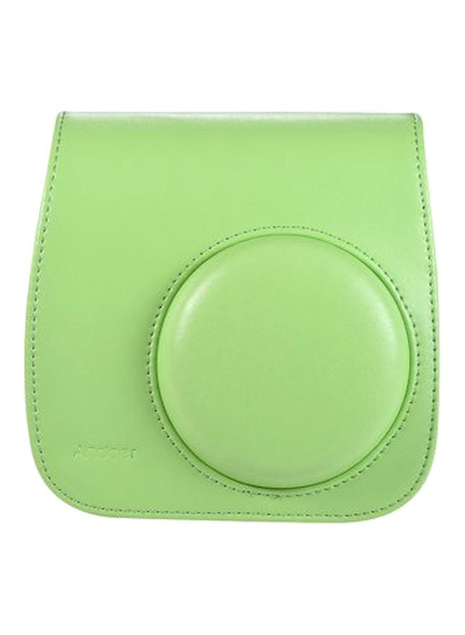ANDOER PU Instant Camera Case Bag With Strap For Fujifilm Instax Mini 9/8/8+/8s Lime Green  - Image 2