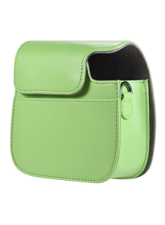 ANDOER PU Instant Camera Case Bag With Strap For Fujifilm Instax Mini 9/8/8+/8s Lime Green  - Image 3