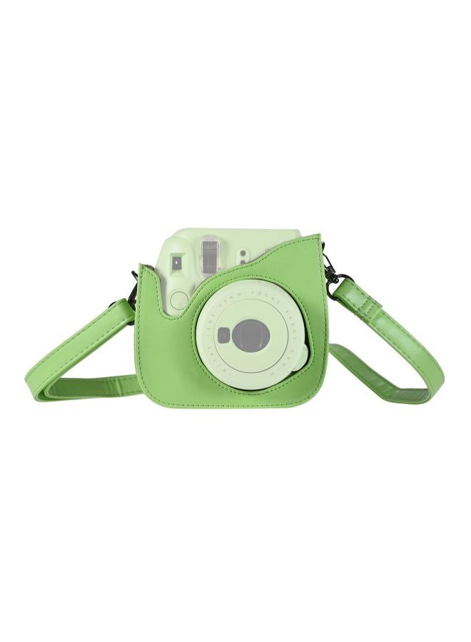 ANDOER PU Instant Camera Case Bag With Strap For Fujifilm Instax Mini 9/8/8+/8s Lime Green  - Image 4