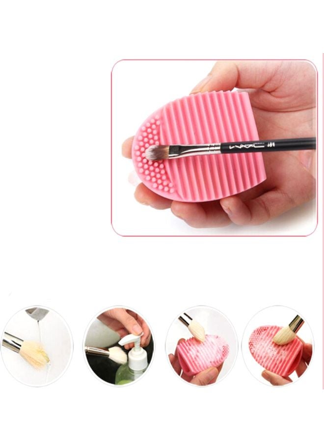 Voberry Cleaning Glove Makeup Washing Brush Scrubber Board Pink - Image 4