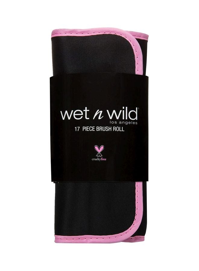 Wet N Wild 17-Piece Makeup Brush Set With Case White/Pink/Black  - Image 3