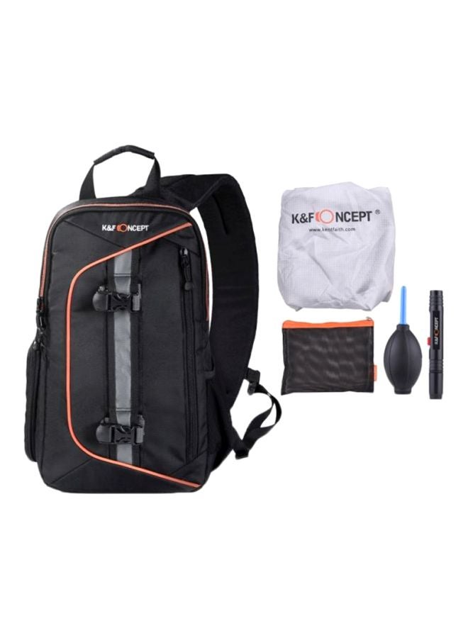 كيه آند إف كونسبت حقيبة كتف تمر عبر الجسم لحماية الكاميرا مع مجموعة لتنظيف العدسة أسود - Image 1