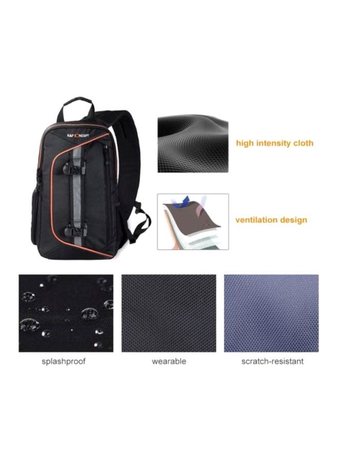 كيه آند إف كونسبت حقيبة كتف تمر عبر الجسم لحماية الكاميرا مع مجموعة لتنظيف العدسة أسود - Image 2