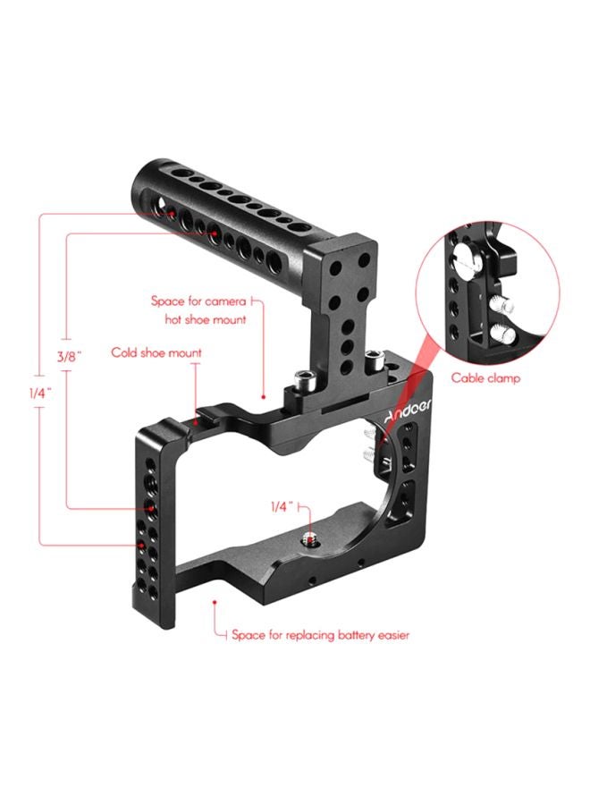 ANDOER Camera Cage Kit For Sony A6500 Black  - Image 4