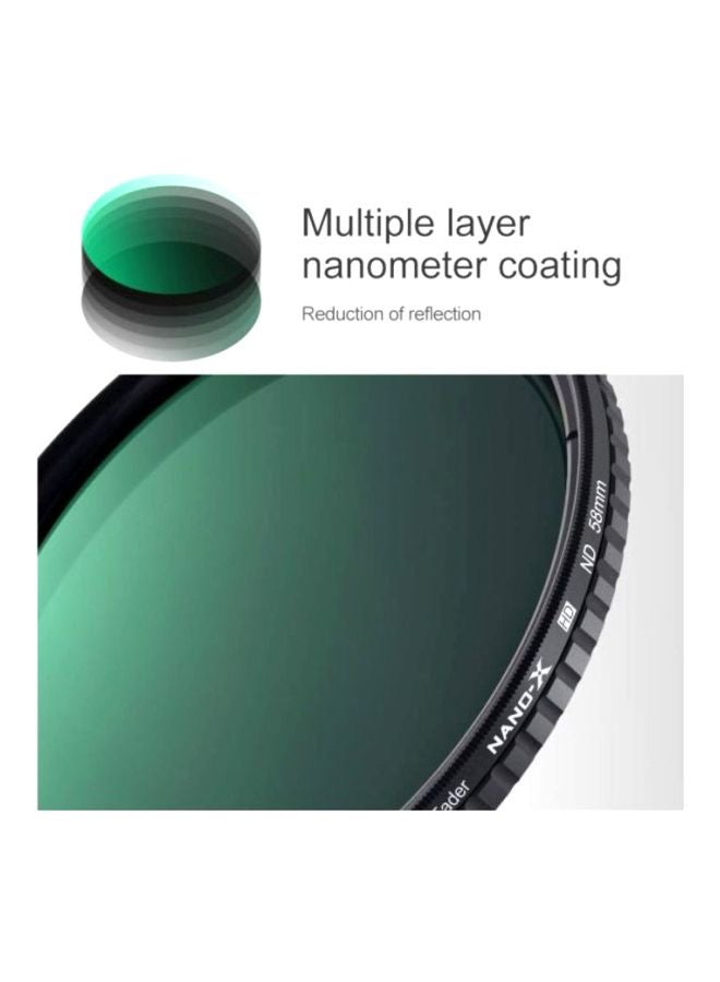 K&F Concept - Ultra-thin Adjustable Variable ND Filter For Canon/Sony/Nikon Camera 5.8cm Green - Image 1
