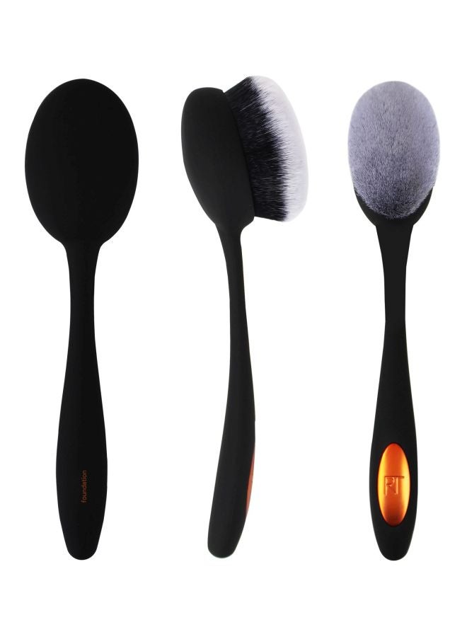 REAL TECHNIQUES Blend And Blur Foundation Brush Black/White  - Image 3