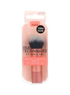 REAL TECHNIQUES Mini Expert Face Brush For Foundation Rose Gold/Black/White  - Image 2