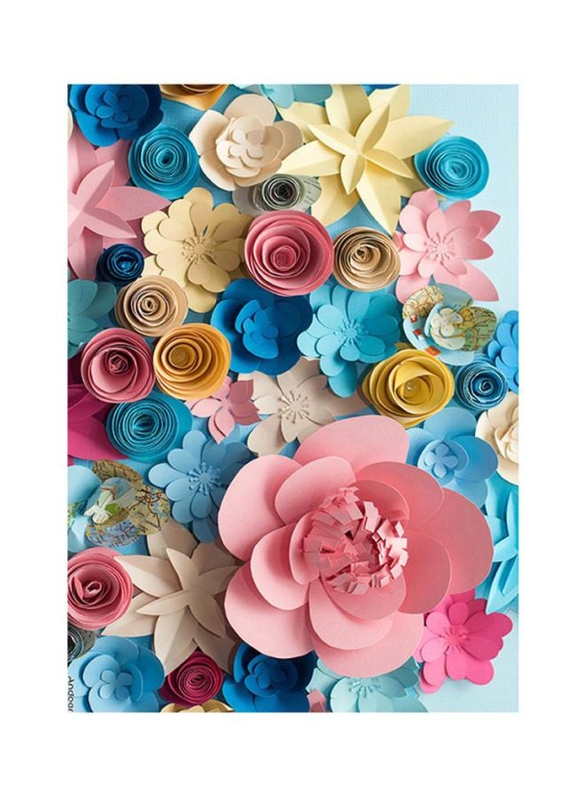 ANDOER Blossoming Paper Flower Photography Background Pink/Blue/Beige 