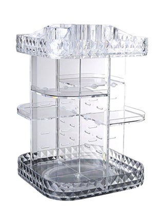 صندوق تنظيم المكياج بتصميم رفوف دوارة بزاوية 360 درجة شفاف - v1616607585/N36169316A_1