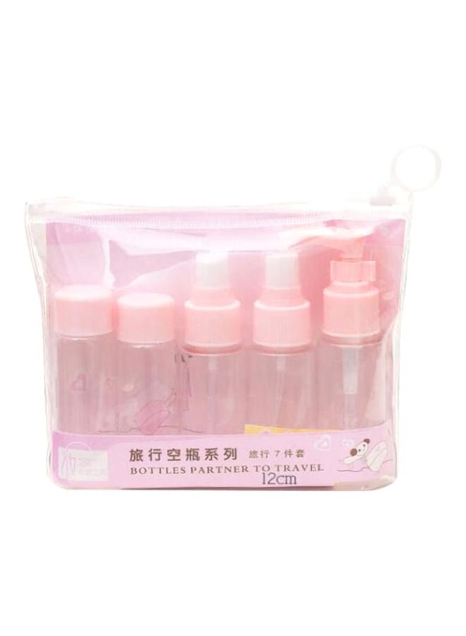 Beauenty 5-Piece Empty Bottles Partner To Travel Set Pink/Clear - Image 1
