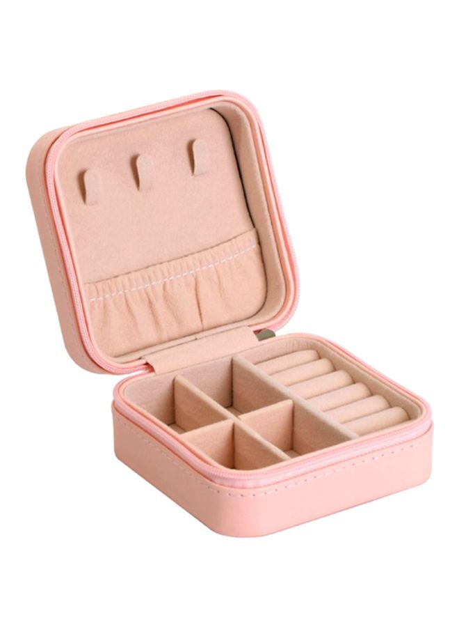 docooler Portable Travel Jewelry Organizer Box Rose Pink - Image 1