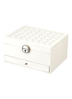 docooler Multi-Layer Jewelry Organizer Box White/Pink  - Image 2
